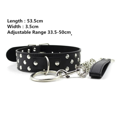 Collier de Jeu Puppy Play Ajustable - Accessoire BDSM