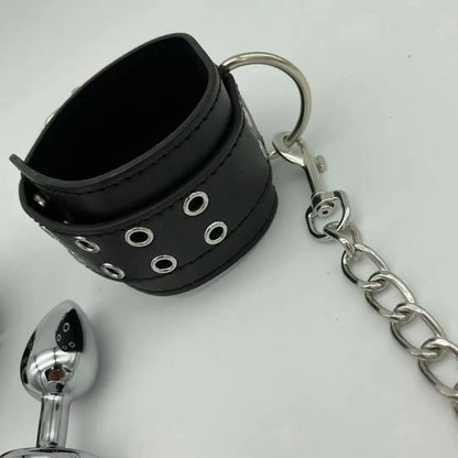 Kit de Bondage ajustable - Menottes et Plug Anal